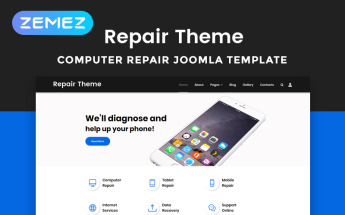 Responzivní Joomla šablona "Repair Theme - Computer Repair Multipage Clean" #55271