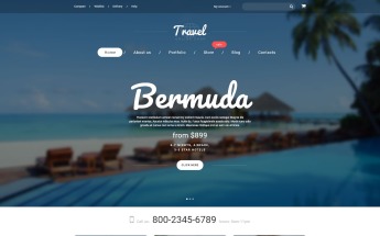 Tema WooCommerce "Vacation Agency" #55230