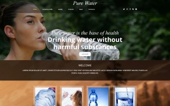 Plantilla Web Responsive para Sitio de Agua #55415