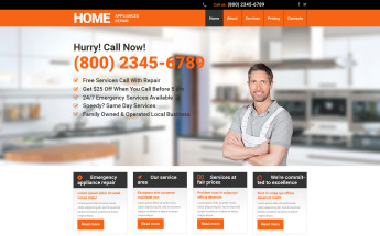 Home Repairs Responsive Moto CMS 3 Template