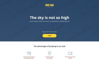Responsives Landing Page Template für Fallschirmspringen #55576