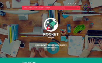 Responsywny szablon Drupal Rocket Design #55557