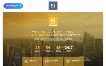 Responsywny szablon Landing Page IQ - Consulting Modern HTML #55542