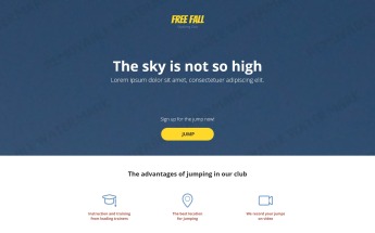 Template di Landing Page Responsive #55576 per Un Sito di Paracadutismo