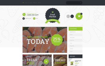 "Food Market" Responsive OpenCart Template №55608