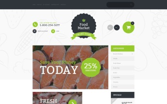 Responzivní OpenCart šablona "Food Market" #55608