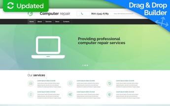  Computer Repair Responsive Moto CMS 3 Template 59547