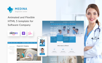 Website Vorlage namens "Medina - Diagnostic Center Multipage HTML" #55809