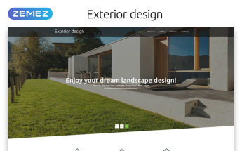 Plantilla Web "Exterior Design - Landscape Responsive Modern HTML" #57651
