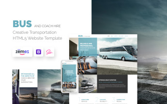 Responzivní Šablona webových stránek "Bus and Coach Hire" #57680