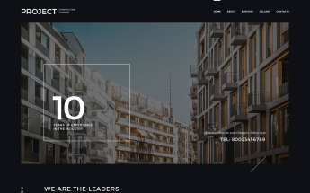 Reszponzív Project Construction Company Weboldal sablon 57947
