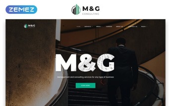 Responzivní Šablona webových stránek "M&G - Consulting Multipage HTML5" #58071