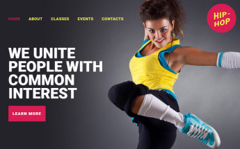 Reszponzív Hip-Hop - Dance Studio Creative HTML Nyítóoldal sablon 58029