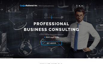 Szablon Landing Page #58067 na temat: usługi doradcze