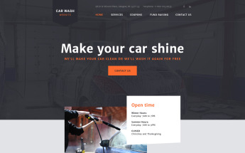 "CarWash" Responsive Website template №58179