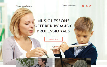 Music School Responsive Landing Page Template