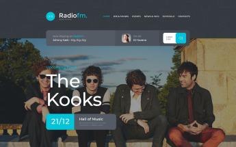 "RadioFM" - адаптивний Шаблон сайту №58151