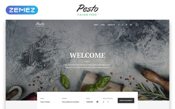 Reszponzív Pesto - Italian Restaurant Multipage Stylish HTML Weboldal sablon 58360