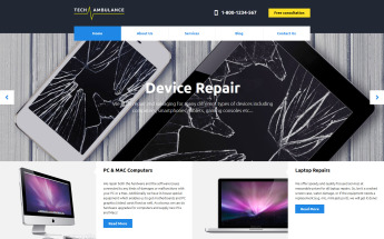 "Tech Ambulance Responsive Website Template" Responsive Website template №58310