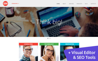 Consulting Services Moto CMS 3 Template