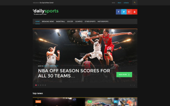 "DailySports - Blog de nouvelles de sport" thème WordPress adaptatif #58446