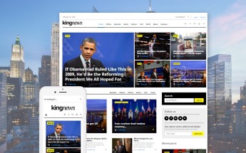 KingNews - GPL шаблон спортивного журнала на WordPress №58404