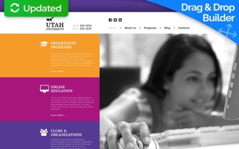 Plantilla Moto CMS 3 Responsive para Sitio de Universidades #58417