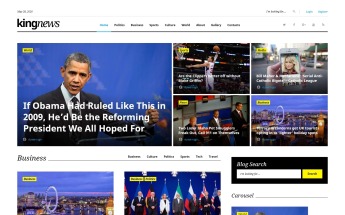Responzivní WordPress motiv "KingNews - Časopis Zpravodajský portál & Blog" #58404