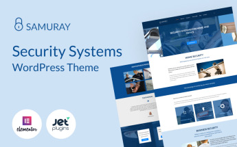 WordPress Theme namens "Samuray - Elementor-based security" #58441