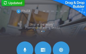 Recording Studio Responsive Moto CMS 3 Template