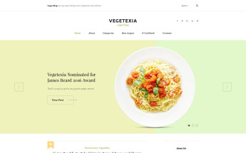 Vegetarian Restaurant Blog WordPress Theme