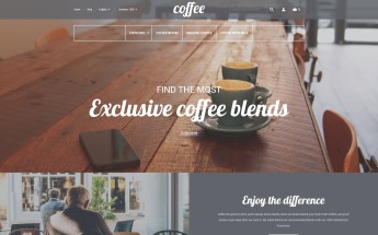 Magento Theme namens "Coffee Shop" #58605