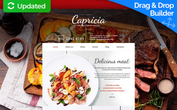 Responsive Moto CMS 3 Template over Italiaans restaurant №58610