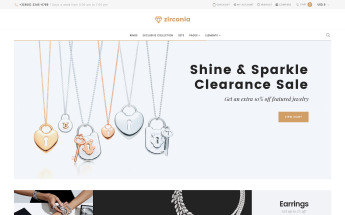 Tema WooCommerce "Zirconia - Jewelry & Accessories Store Responsive" #58661