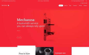 WordPress Theme namens "Mechanna - Locksmith" #58678