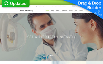 Plantilla Moto CMS 3 Responsive para Sitio de Odontología #58773