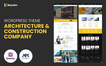Bayden - Architecture & Construction Company Responsive Tema WordPress №58890
