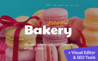 Responzivní Moto CMS 3 šablona "Cakes and Bakery" #58856