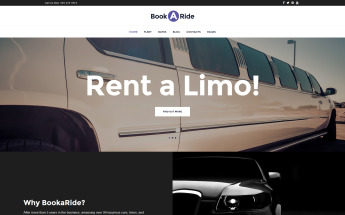 BookaRide - Limousine Car Rental Services WordPress Theme