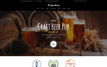 GutenBerg - Beer Pub and Brewery Wordpress #59005