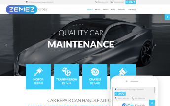 Joomla Vorlage namens "Car Repair" #59094