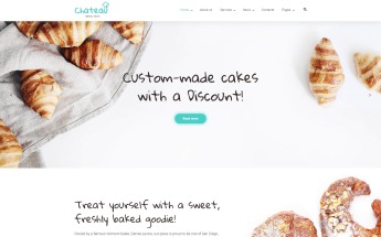 Responsywny motyw WordPress Chateau - Bakery and Receipts #59016