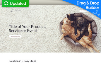 Cleaning Responsive Landing Page Template