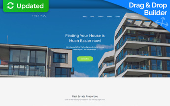 Responzivní Moto CMS 3 šablona "Frettalo - Real Estate Premium" #59459