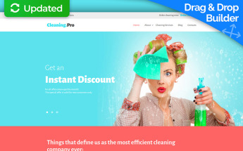 Cleaning & Maid Service Templates Moto CMS 3 №59507