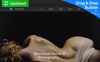 Defrozo Photographer Portfolio Moto CMS 3 Template