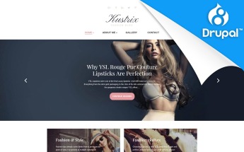 Drupal Vorlage namens "Kustrix - Mode und Lifestyle-Blog" #59573