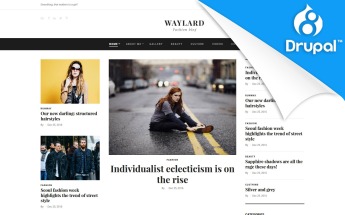 Drupal Vorlage namens "Waylard - Fashion Blog" #59575