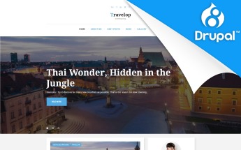 Plantilla Drupal "Travelop - Traveling Blog" #59576