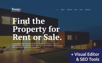 Responzivní Moto CMS 3 šablona "Xouas - Real Estate Responsive" #59539